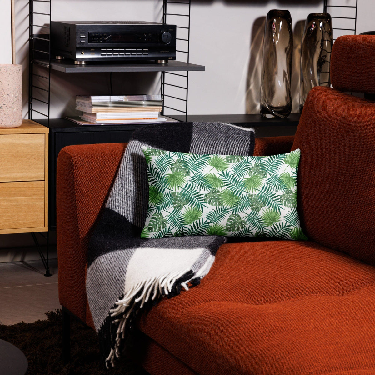 Wonen - Kussens en plaids Premium sierkussen Tropical Leaves San Rocco Italia
