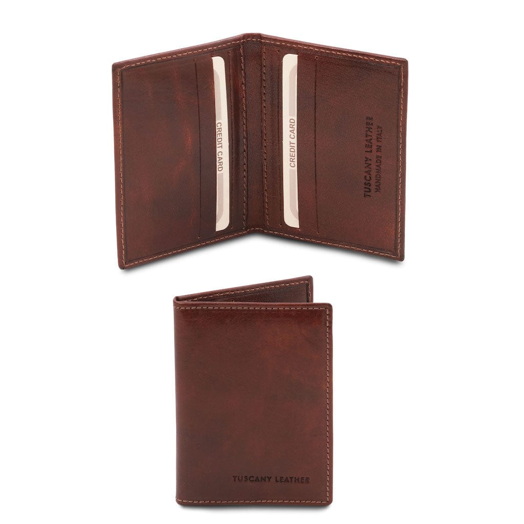 Accesorios de piel para mujer Marrón Tarjetero exclusivo de piel | TL142063 San Rocco Italia