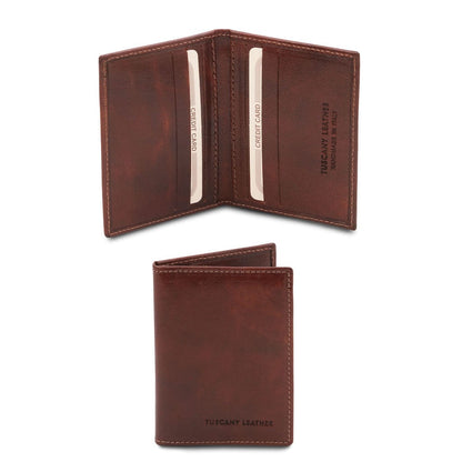 Accesorios de piel para mujer Marrón Tarjetero exclusivo de piel | TL142063 San Rocco Italia