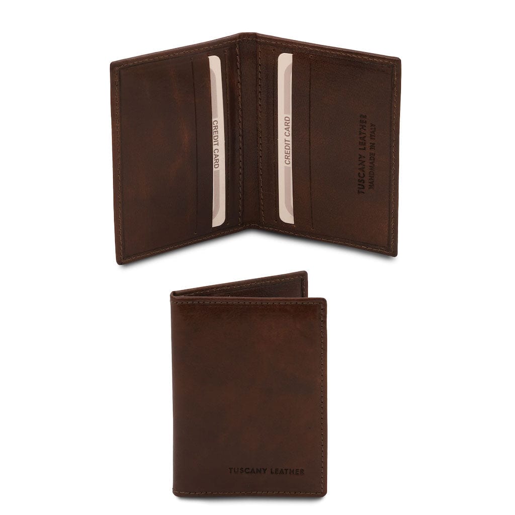 Accesorios de piel para mujer Marrón oscuro Tarjetero exclusivo de piel | TL142063 San Rocco Italia