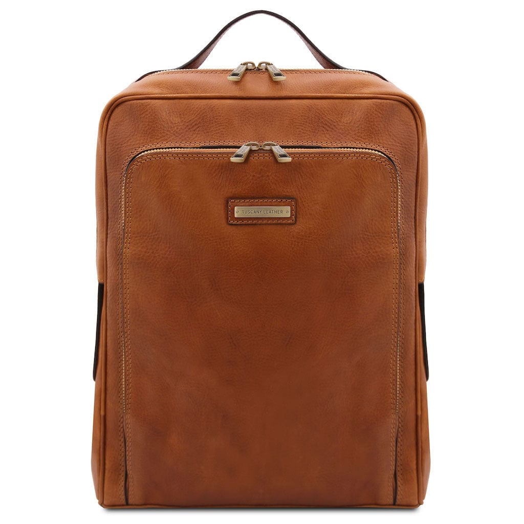 Leather Backpacks Natural Bangkok - Matte leather laptop backpack | TL141793 San Rocco Italia