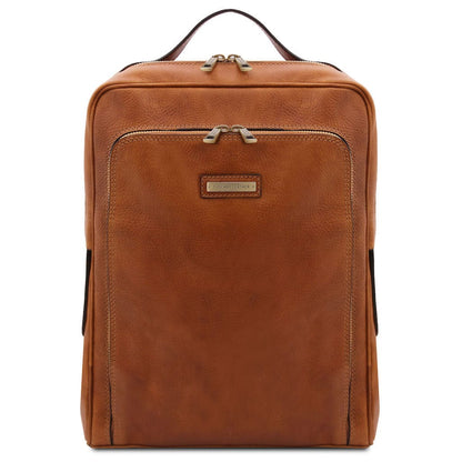 Leather Backpacks Natural Bangkok - Matte leather laptop backpack | TL141793 San Rocco Italia