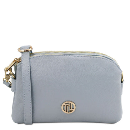 Leather handbags Light Blue Lily - Soft leather shoulder bag | TL142375 San Rocco Italia