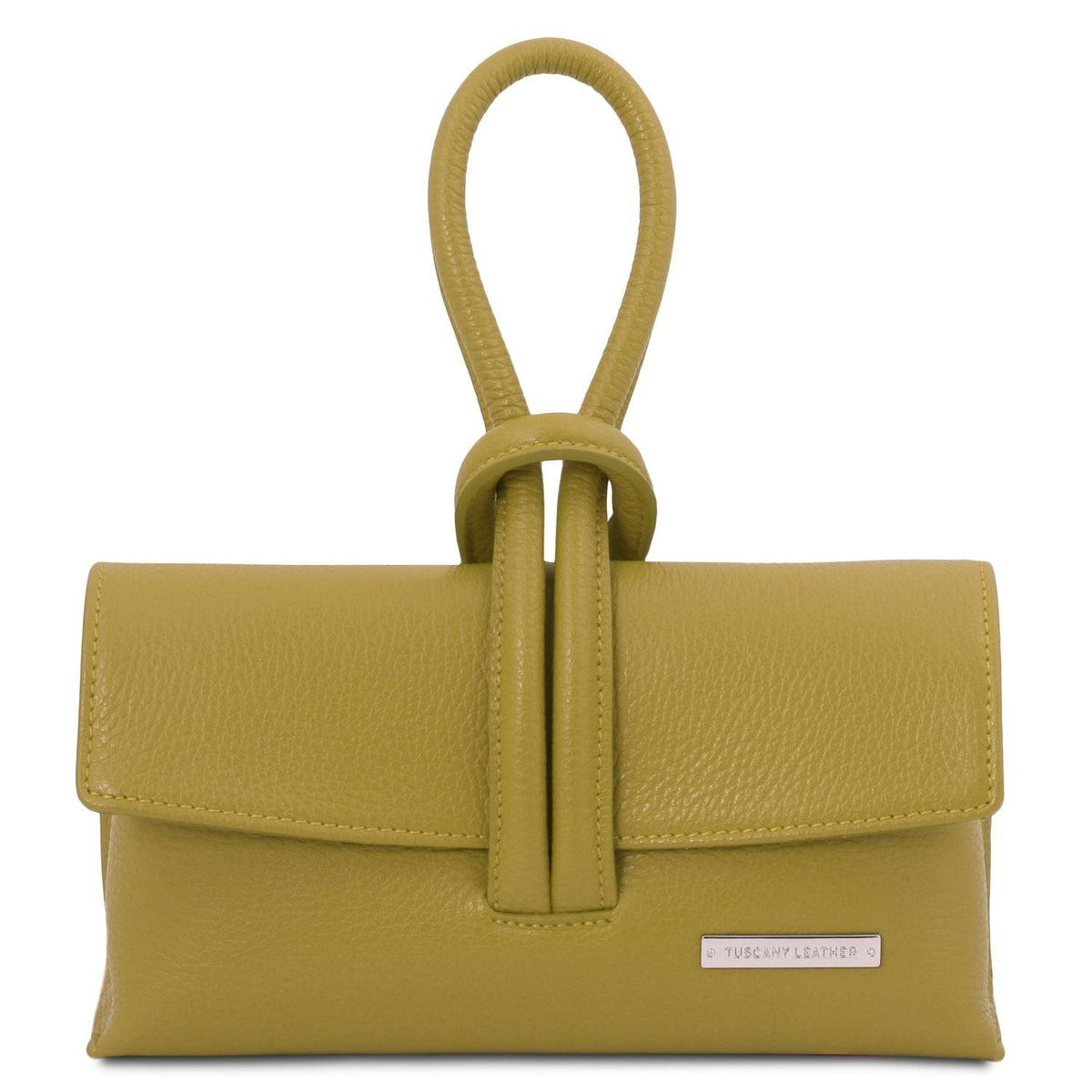 Leren handtassen Groen TL Bag - Opvouwbare leren clutch | TL141990 San Rocco Italia