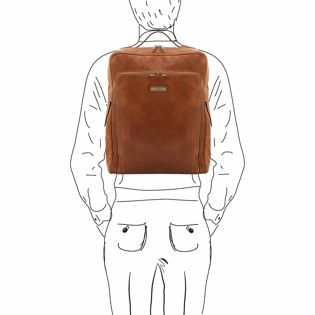 Bolsos de piel para portátil Bangkok - Mochila grande mate de piel para portátil | TL142336 San Rocco Italia