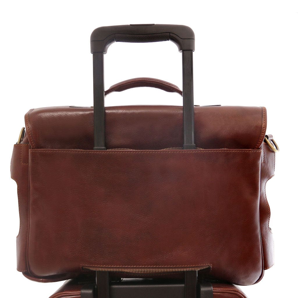 Borse porta laptop in pelle Ventimiglia - Cartella TL SMART in pelle multicomparto con tasche frontali | TL142069 San Rocco Italia