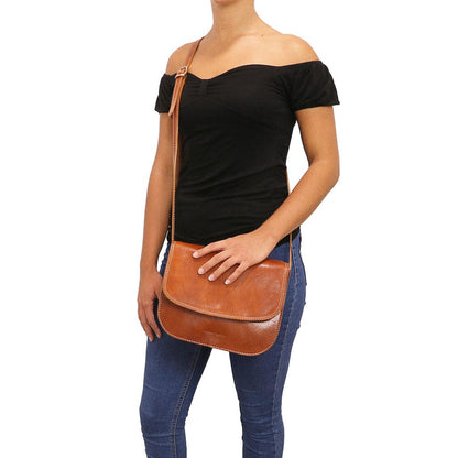 Borse a spalla in pelle Greta - Borsa a sella da donna in pelle | TL141958 San Rocco Italia