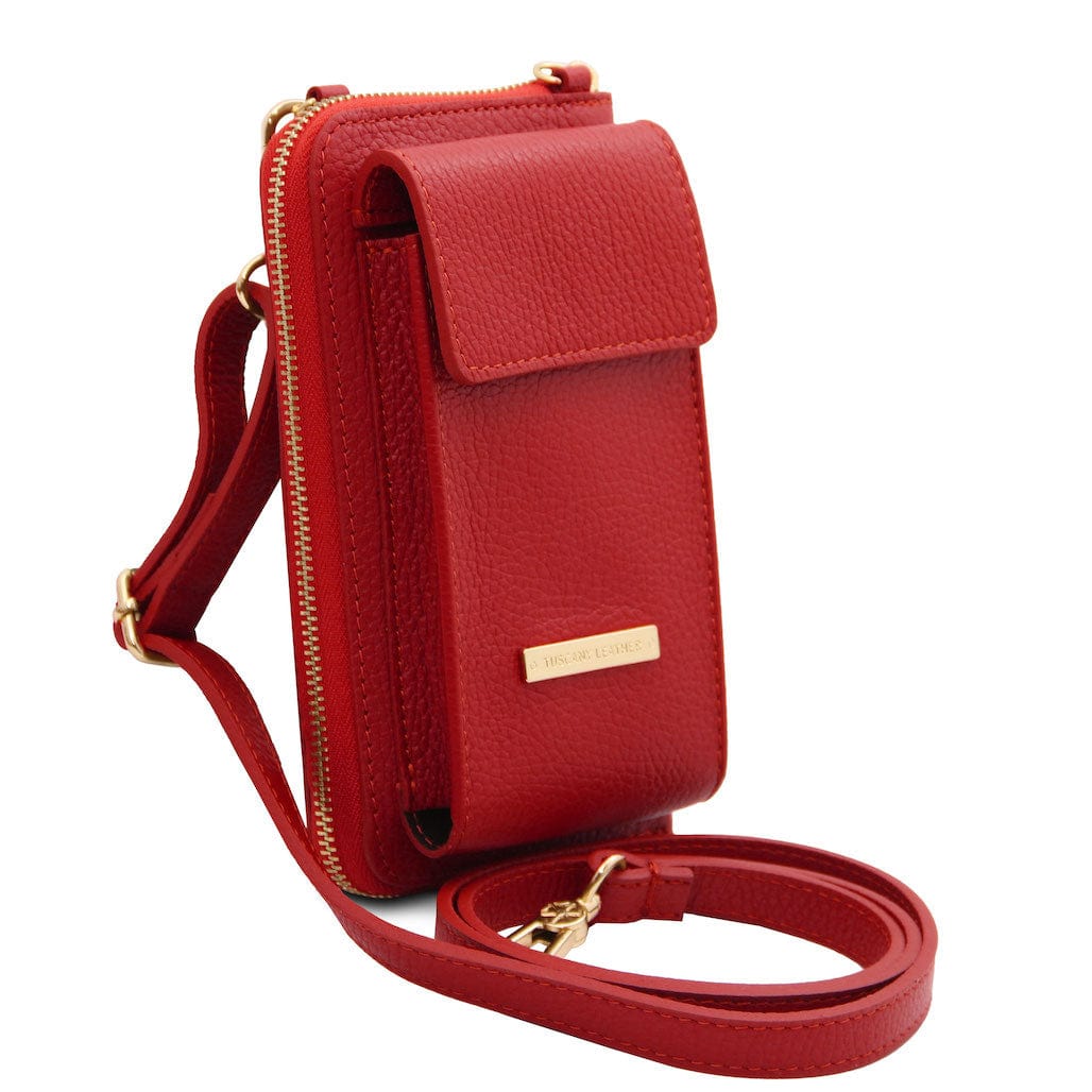 Bolsos de hombro de piel TL Bag - Cartera de piel con correa y compartimento para móvil | TL142323 San Rocco Italia