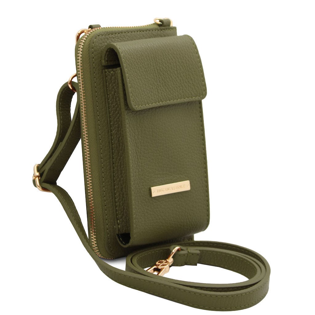 Bolsos de hombro de piel TL Bag - Cartera de piel con correa y compartimento para móvil | TL142323 San Rocco Italia