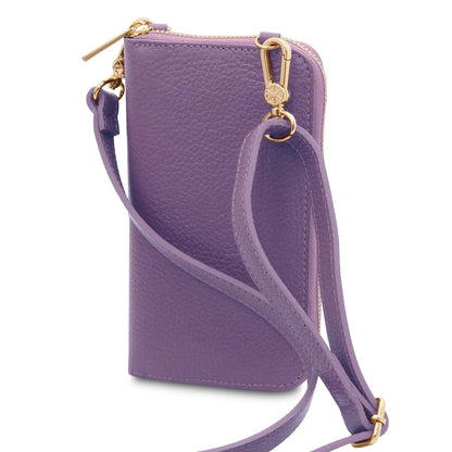 TL Bag - Cartera de piel con correa y compartimento para móvil | TL142323 - Bolsos premium de hombro de piel - Compra ahora en San Rocco Italia