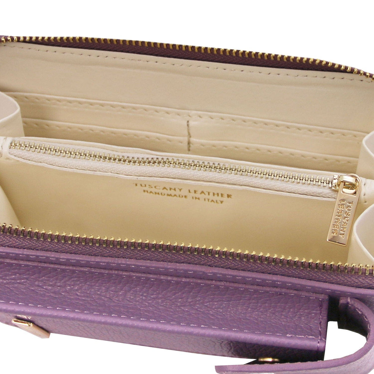 TL Bag - Cartera de piel con correa y compartimento para móvil | TL142323 - Bolsos premium de hombro de piel - Compra ahora en San Rocco Italia