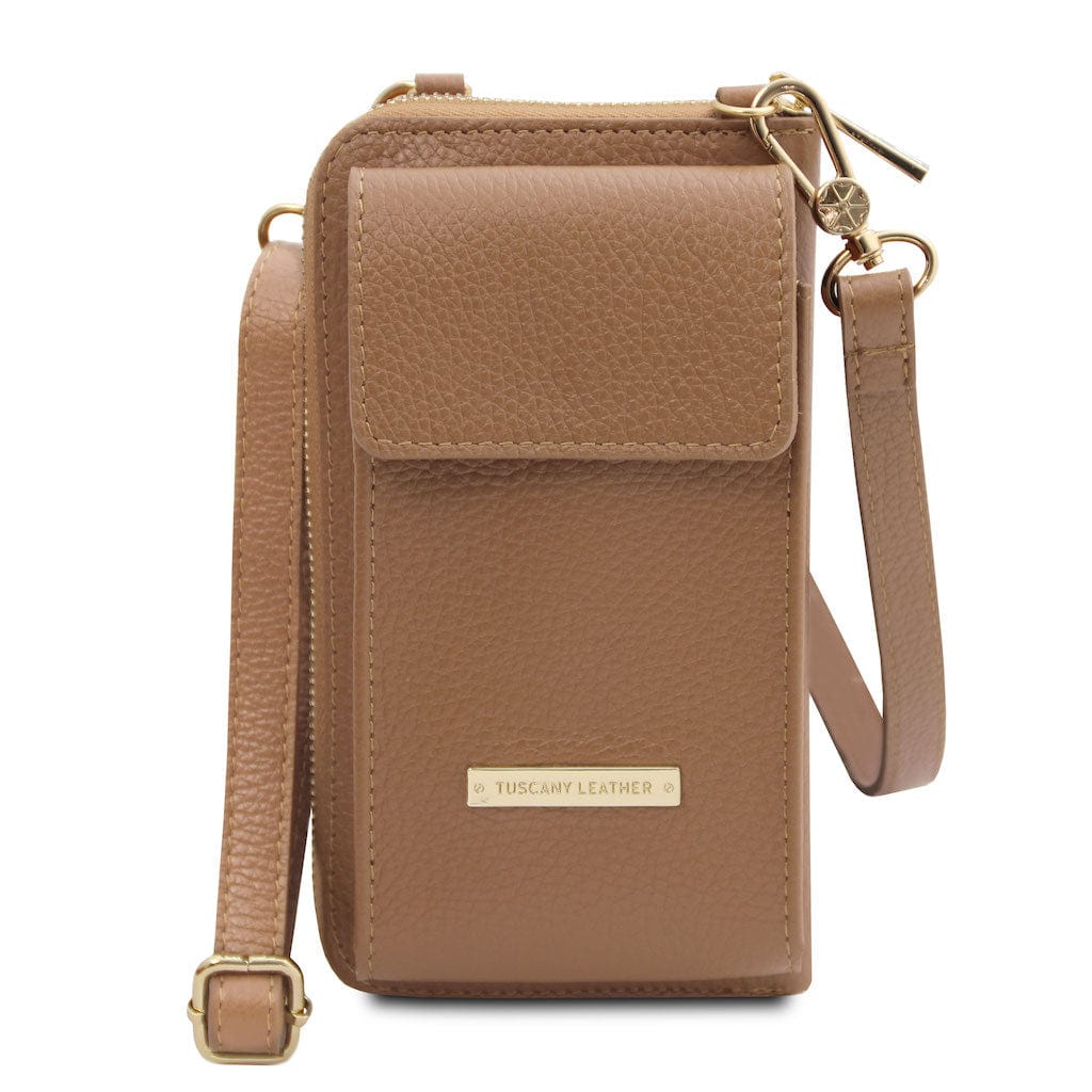 Bolsos de hombro de piel Topo TL Bag - Cartera de piel con correa y compartimento para móvil | TL142323 San Rocco Italia