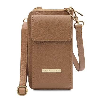 Bolsos de hombro de piel Topo TL Bag - Cartera de piel con correa y compartimento para móvil | TL142323 San Rocco Italia