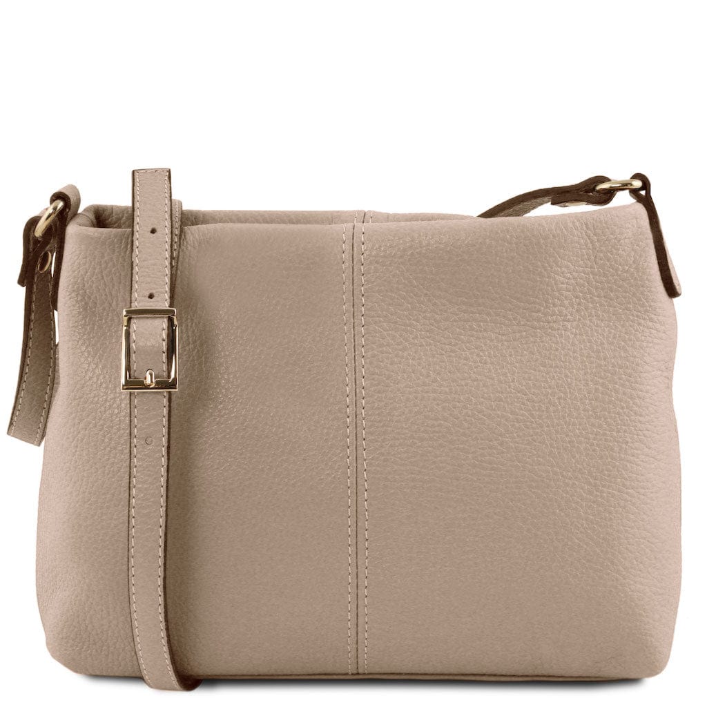 Borse a spalla in pelle Taupe chiaro TL Bag - Borsa a spalla in pelle morbida | TL141720 San Rocco Italia