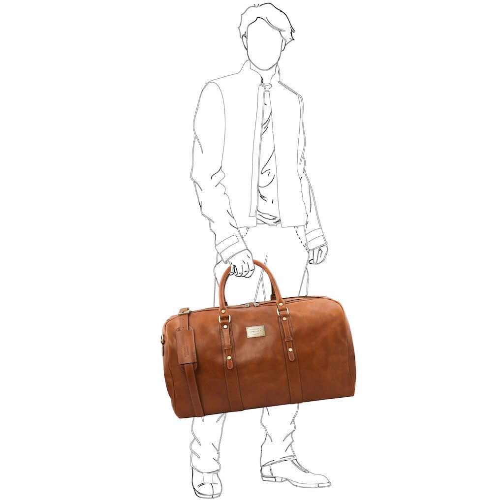 Leather Travel bags Francoforte - Exclusive Leather Weekender Travel Bag | TL142338 San Rocco Italia