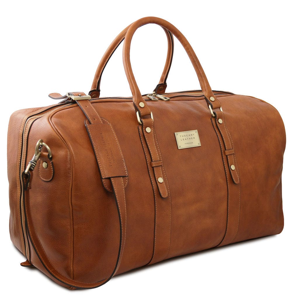 Leather Travel bags Francoforte - Exclusive Leather Weekender Travel Bag | TL142338 San Rocco Italia