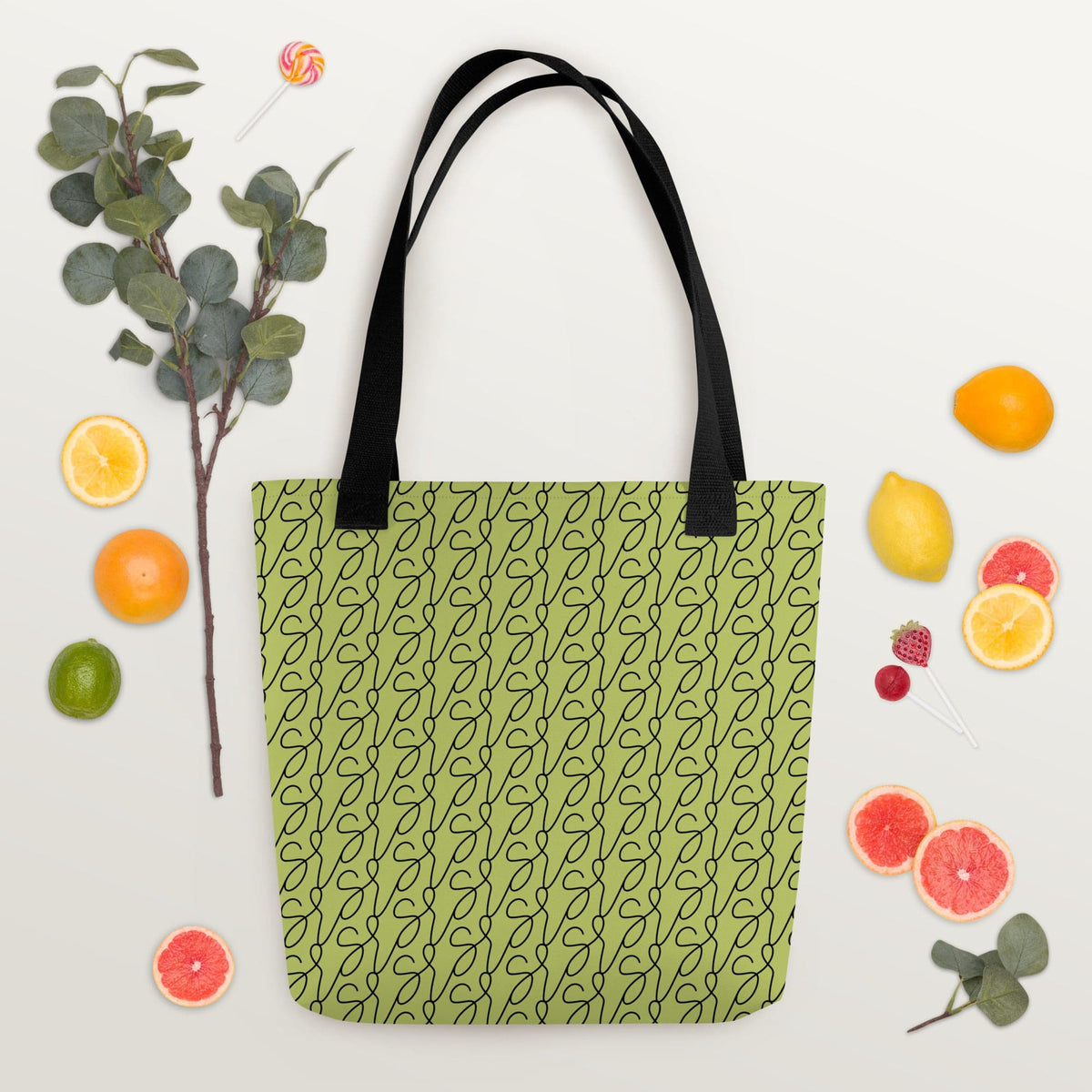Mala tote com logótipo verde-azeitona San Rocco Italia