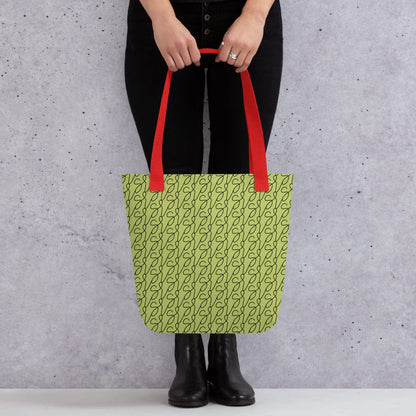 Mala tote com logótipo verde-azeitona San Rocco Italia