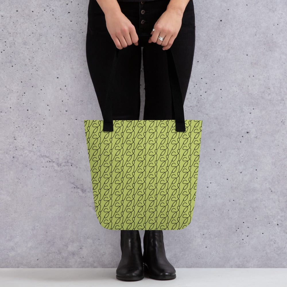 Mala tote com logótipo preto e verde-azeitona San Rocco Italia