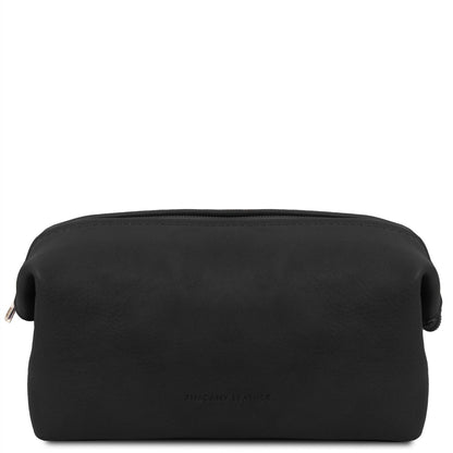 Travel leather accessories Black Smarty - Leather toiletry bag - Small size | TL141220 San Rocco Italia