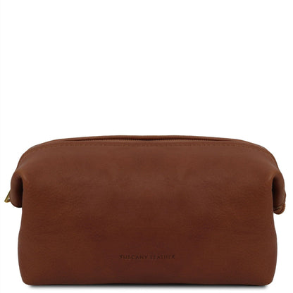 Travel leather accessories Brown Smarty - Leather toiletry bag - Small size | TL141220 San Rocco Italia