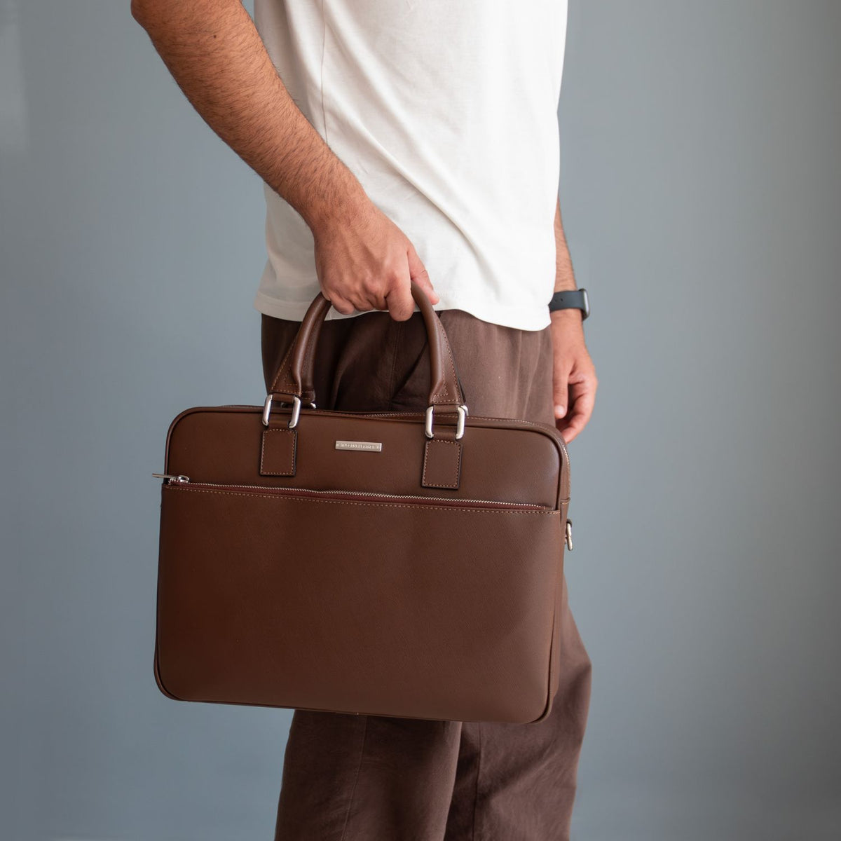 Torino - Saffiano leather laptop briefcase | TL142551