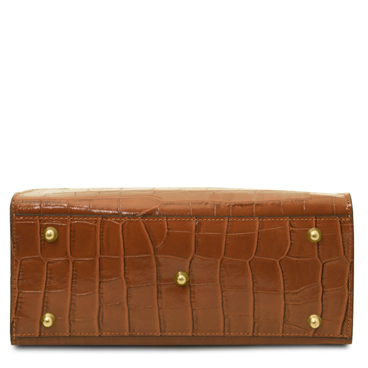 Croque – Bolso tote de piel con estampado de cocodrilo