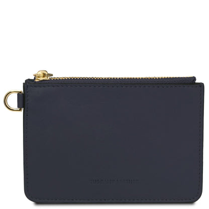 Leather card holder with handle