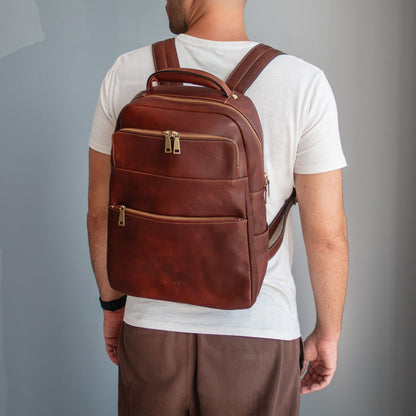 Melbourne - Italian leather laptop backpack | TL142205