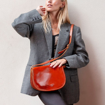 Isabella - leather saddle bag