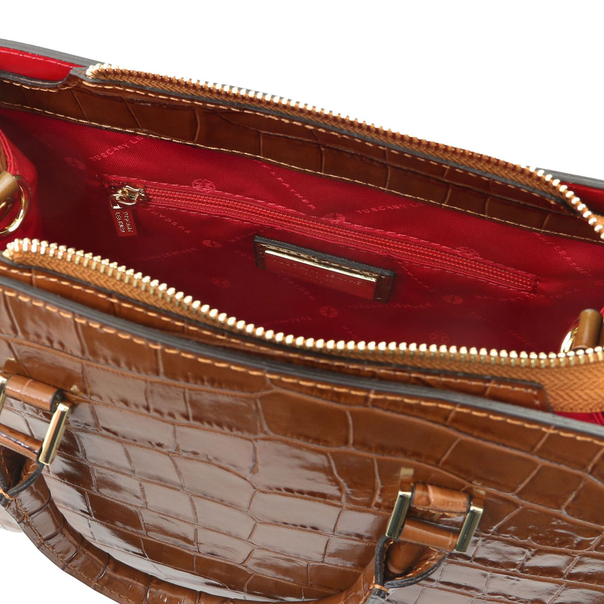 Croque – Bolso tote de piel con estampado de cocodrilo