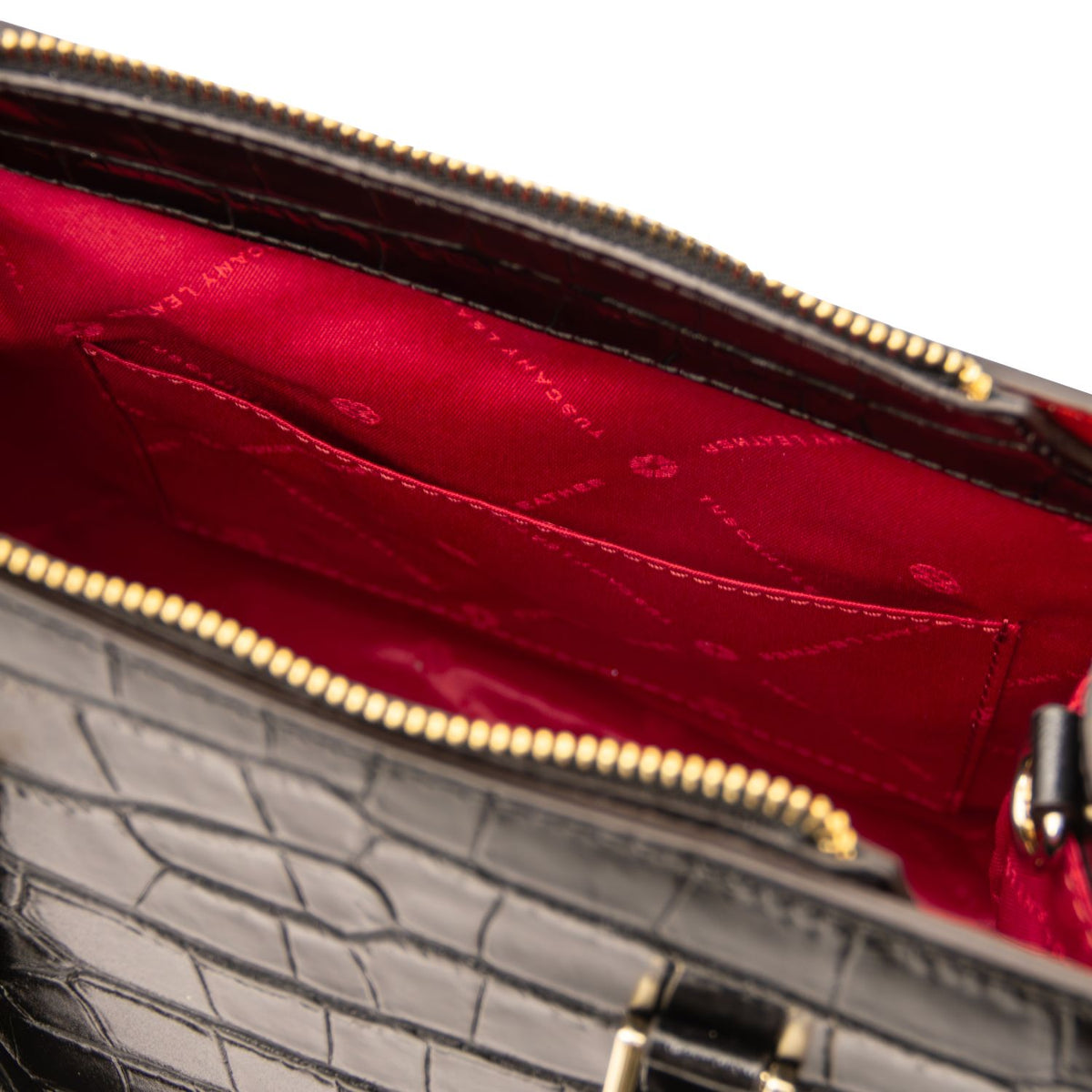 Croque – Bolso tote de piel con estampado de cocodrilo