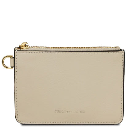 Leather card holder with handle