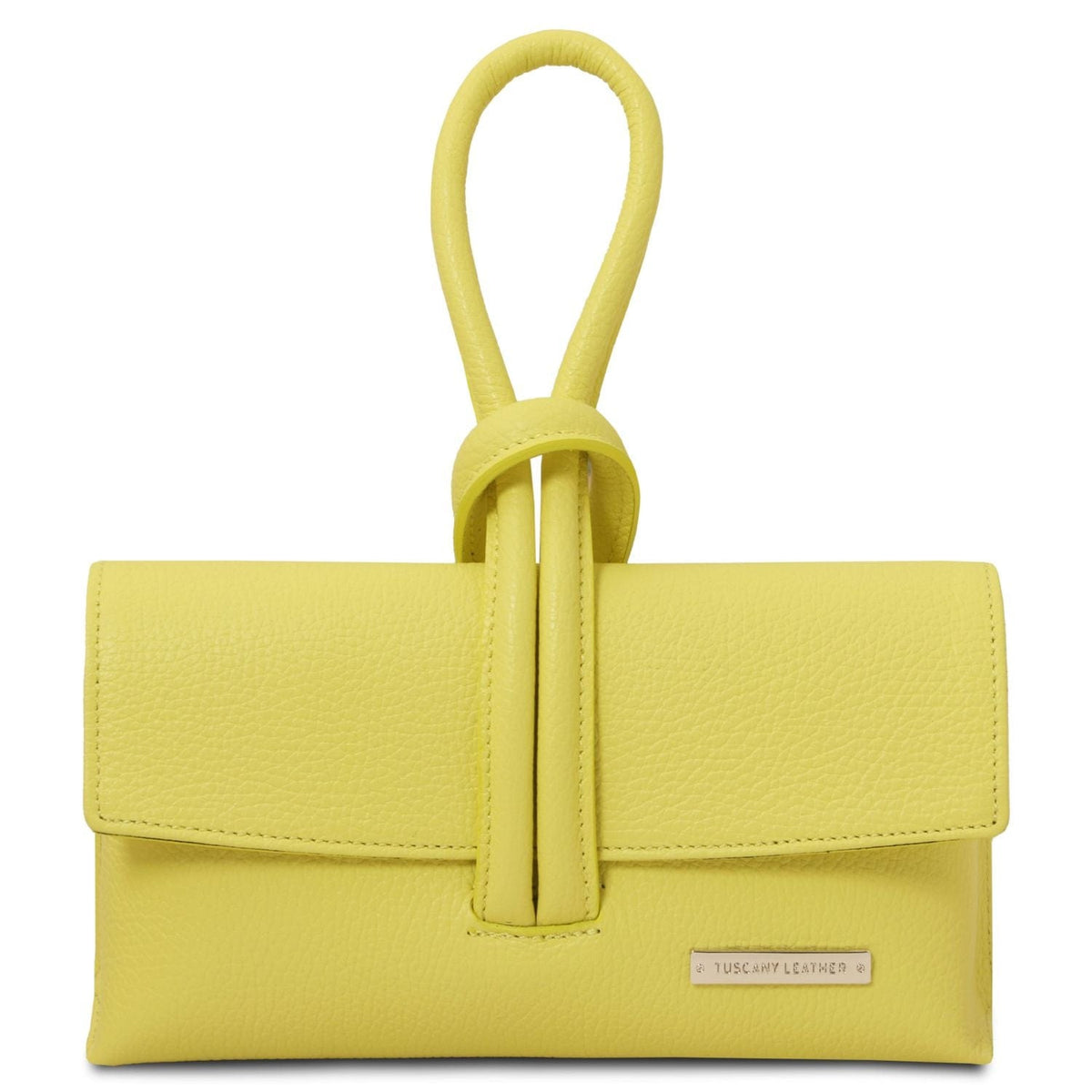 Leren handtassen Lime Geel TL Bag - Opvouwbare leren clutch | TL141990 San Rocco Italia