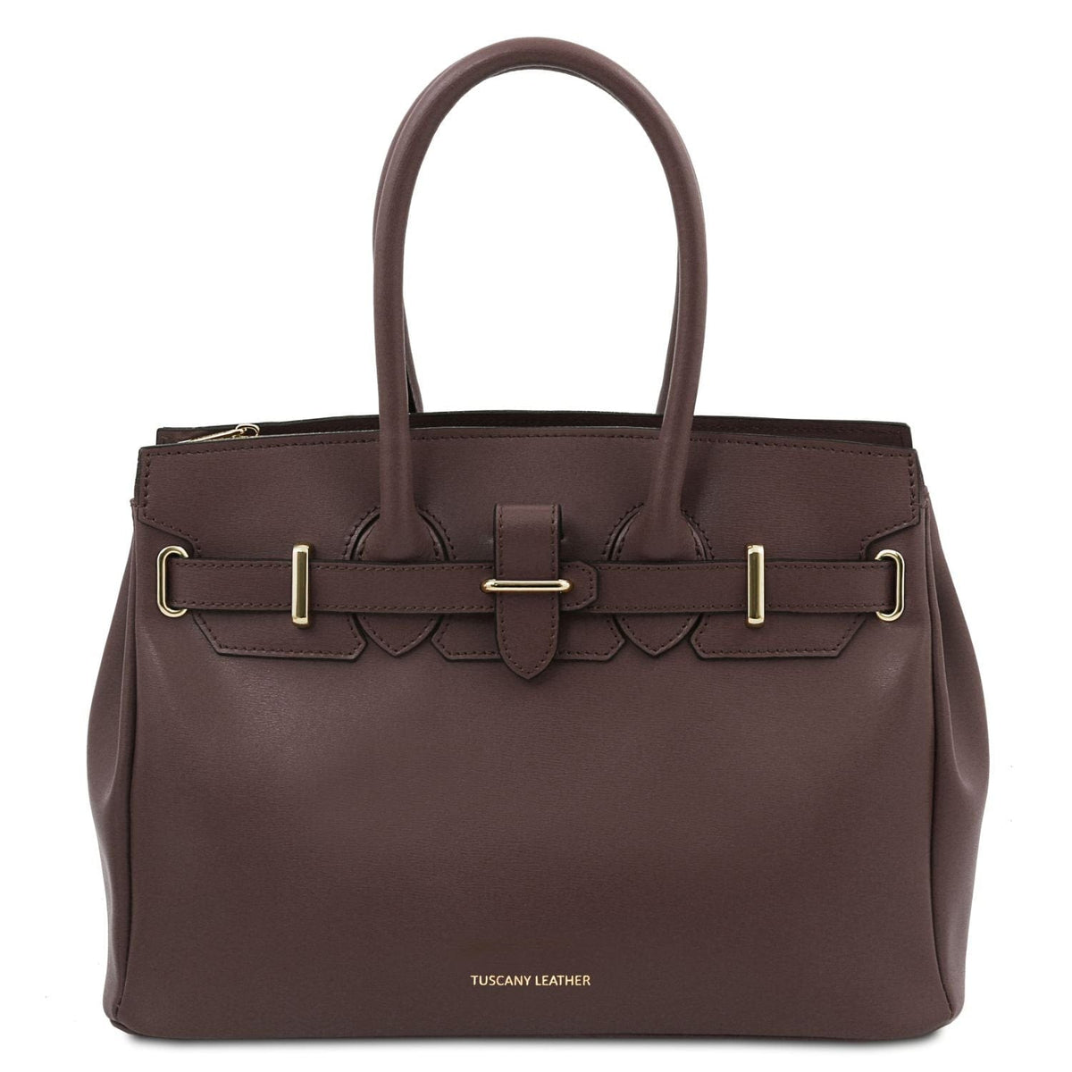 Leather handbags Coffee TL Bag - Leather handbag | TL142174 San Rocco Italia