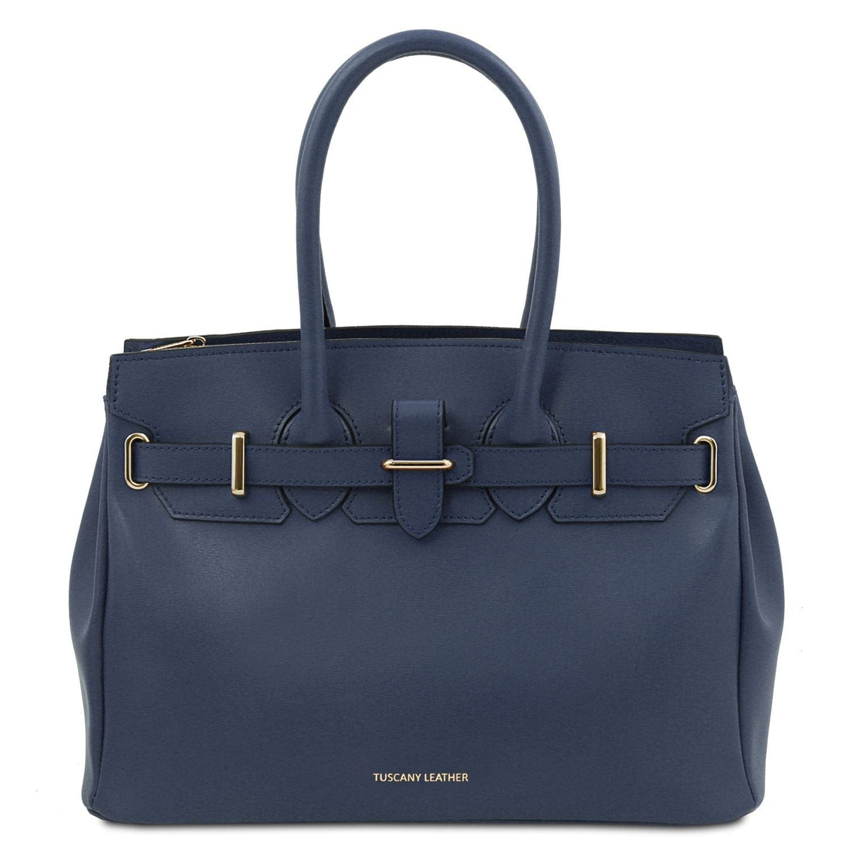 Leather handbags Dark Blue TL Bag - Leather handbag | TL142174 San Rocco Italia