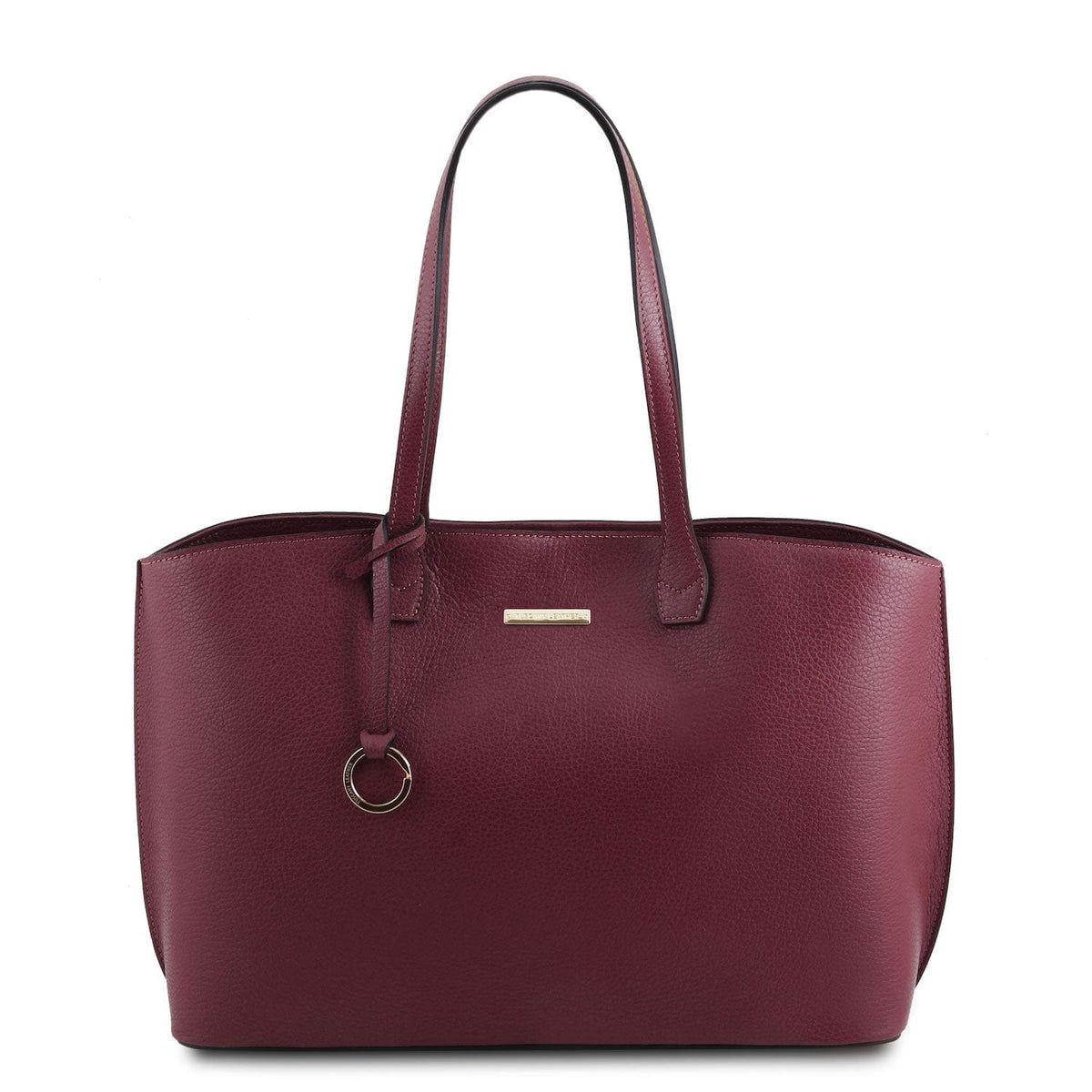 Leather shoulder bags Bordeaux TL Bag - Leather shopping bag | TL141828 San Rocco Italia