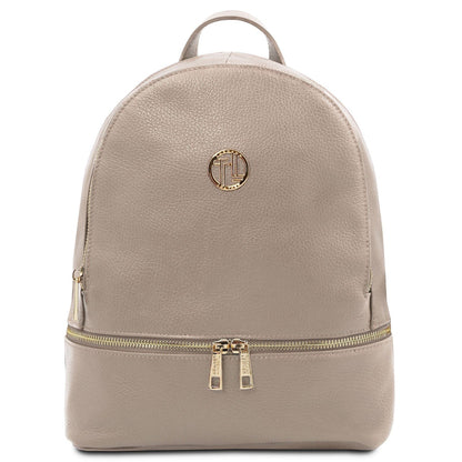 Leather backpacks for women Light Taupe TL Bag - Soft leather backpack | TL142280 San Rocco Italia