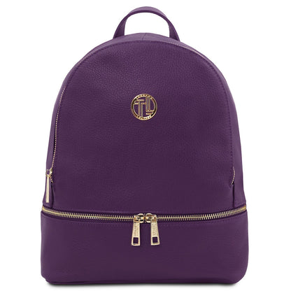Leather backpacks for women Purple TL Bag - Soft leather backpack | TL142280 San Rocco Italia