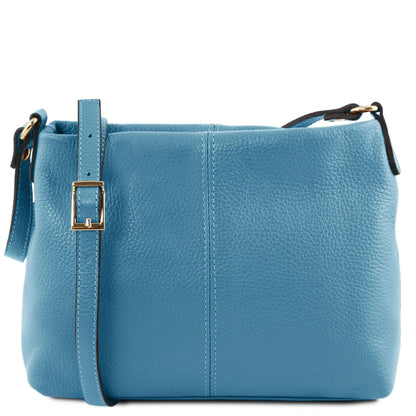 Borse a spalla in pelle Azzurro TL Bag - Borsa a spalla in pelle morbida | TL141720 San Rocco Italia
