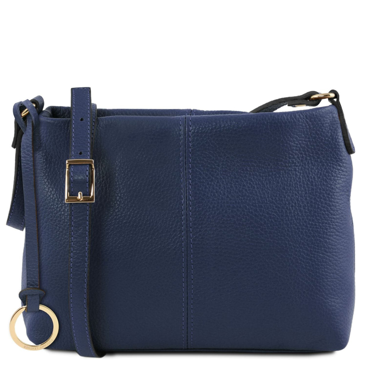 Blu TL Bag pelle morbida shoulder bag con an tracolla regolabile e gold buckle