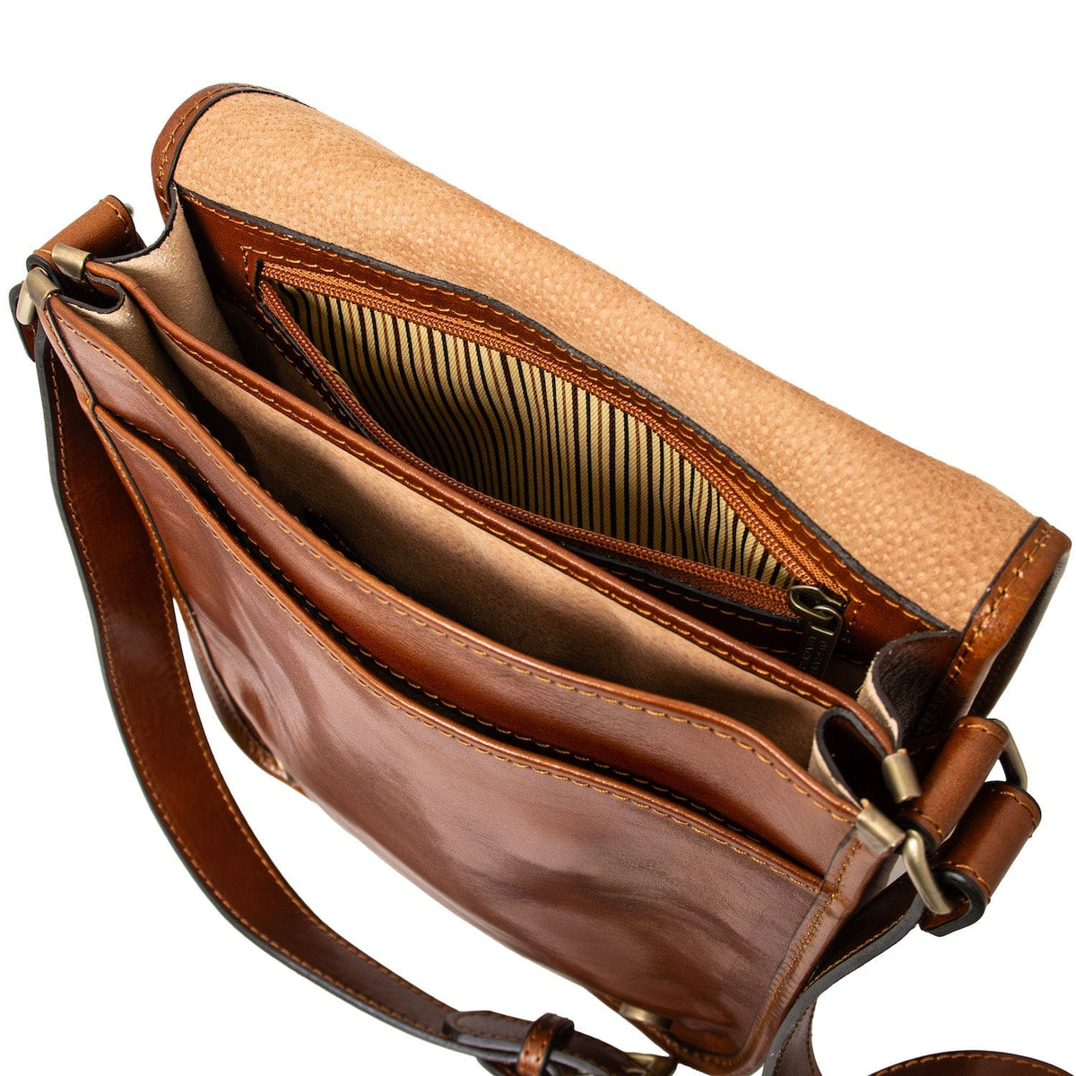 Leather bags for men TL Messenger - Two compartment leather shoulder bag | TL141255 San Rocco Italia