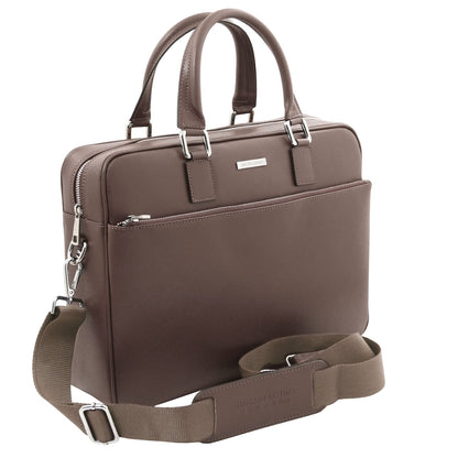 Torino - Saffiano leather laptop briefcase | TL142551