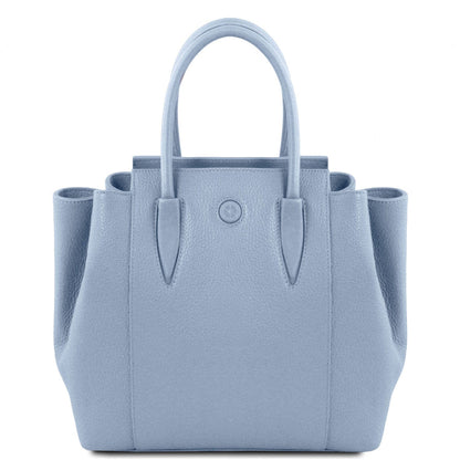 Borse in pelle Azzurro Tulipan - Borsa in pelle italiana | TL141727 San Rocco Italia