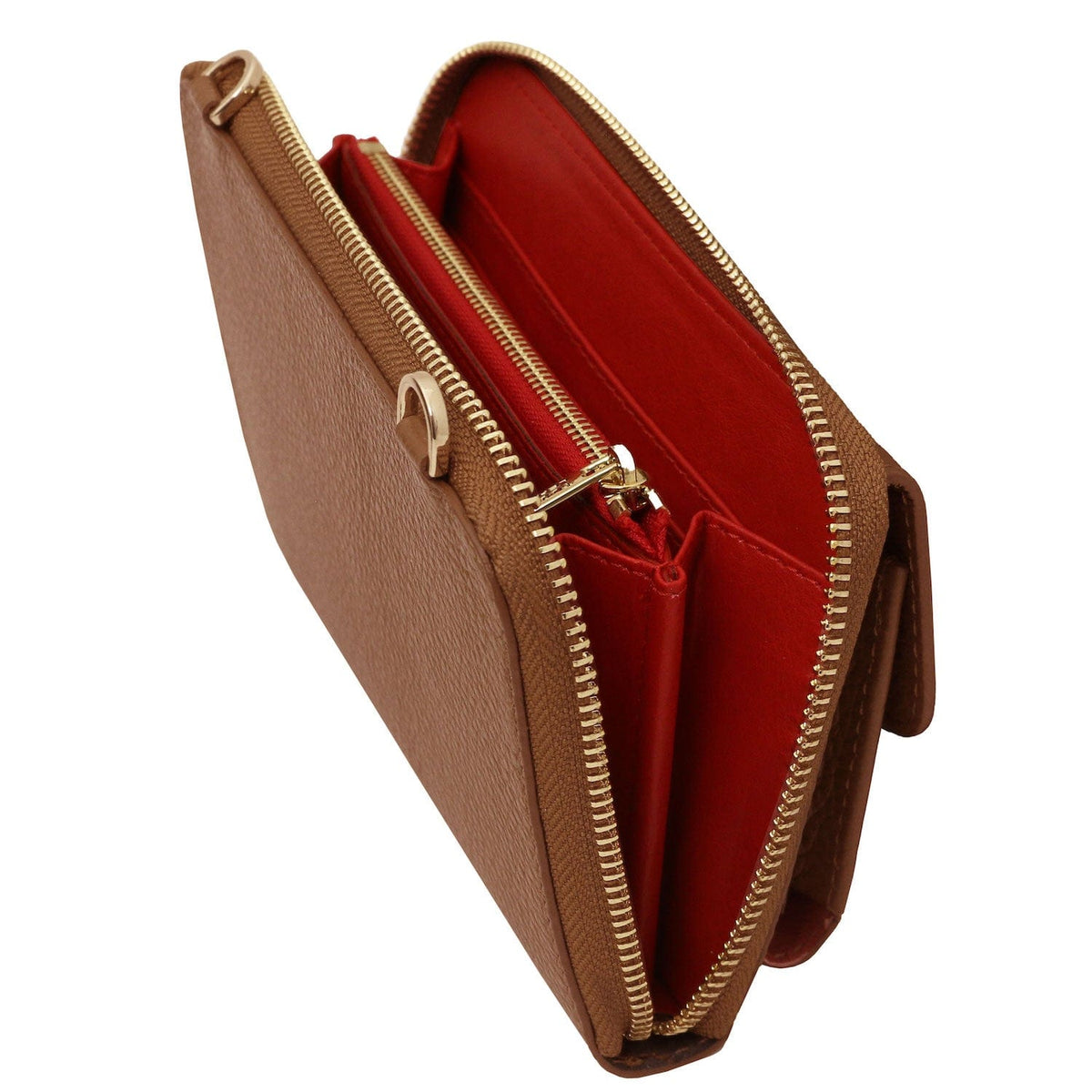Bolsos de hombro de piel Urania - Leather phone wallet with strap | TL142433 San Rocco Italia