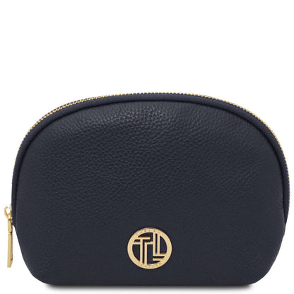 Travel leather accessories Blu scuro Vera - Soft leather toiletry case | TL142438 San Rocco Italia
