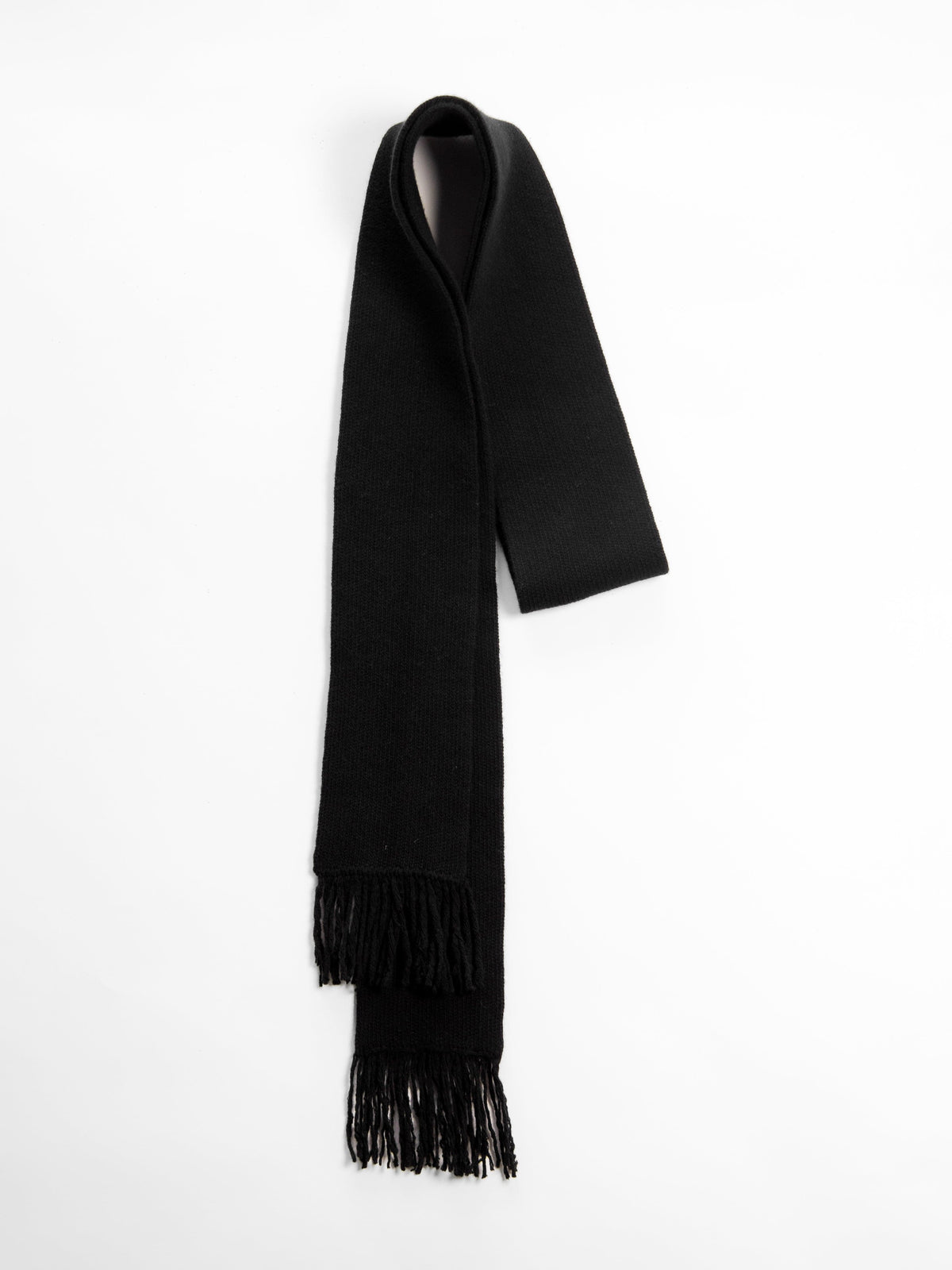 Sciarpe Nero Sciarpa con frange in misto lana e cashmere San Rocco Italia