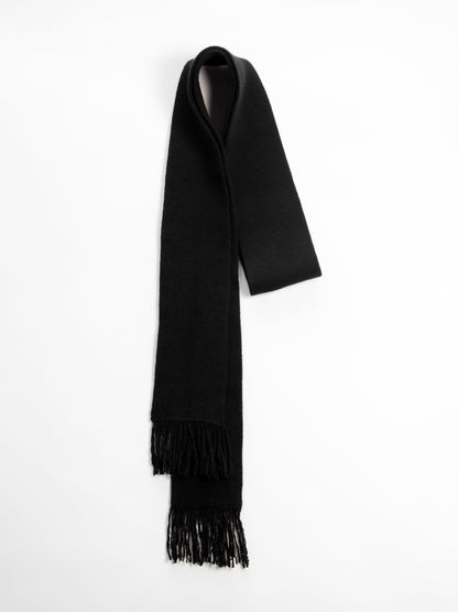 Sciarpe Nero Sciarpa con frange in misto lana e cashmere San Rocco Italia