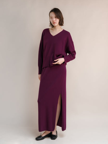 Malhas Wool & Cashmere Mix Maxi V-Neck Sweater San Rocco Italia