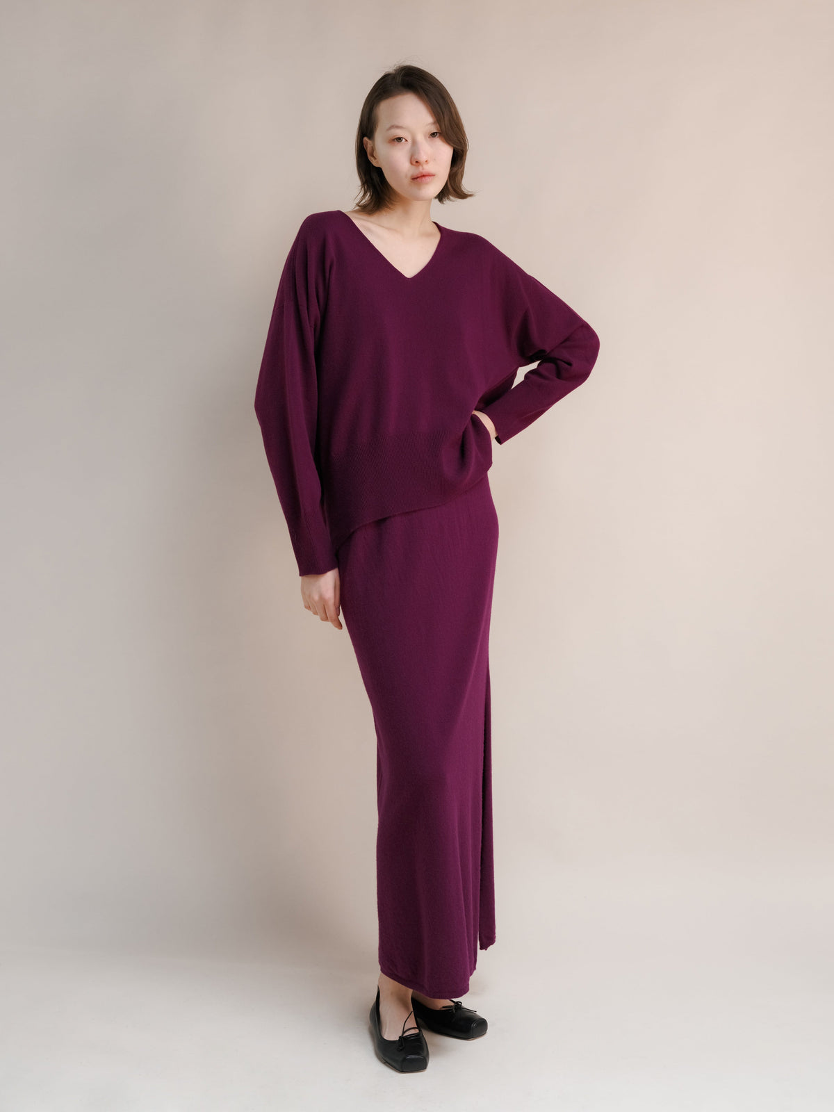 Malhas Wool & Cashmere Mix Maxi V-Neck Sweater San Rocco Italia